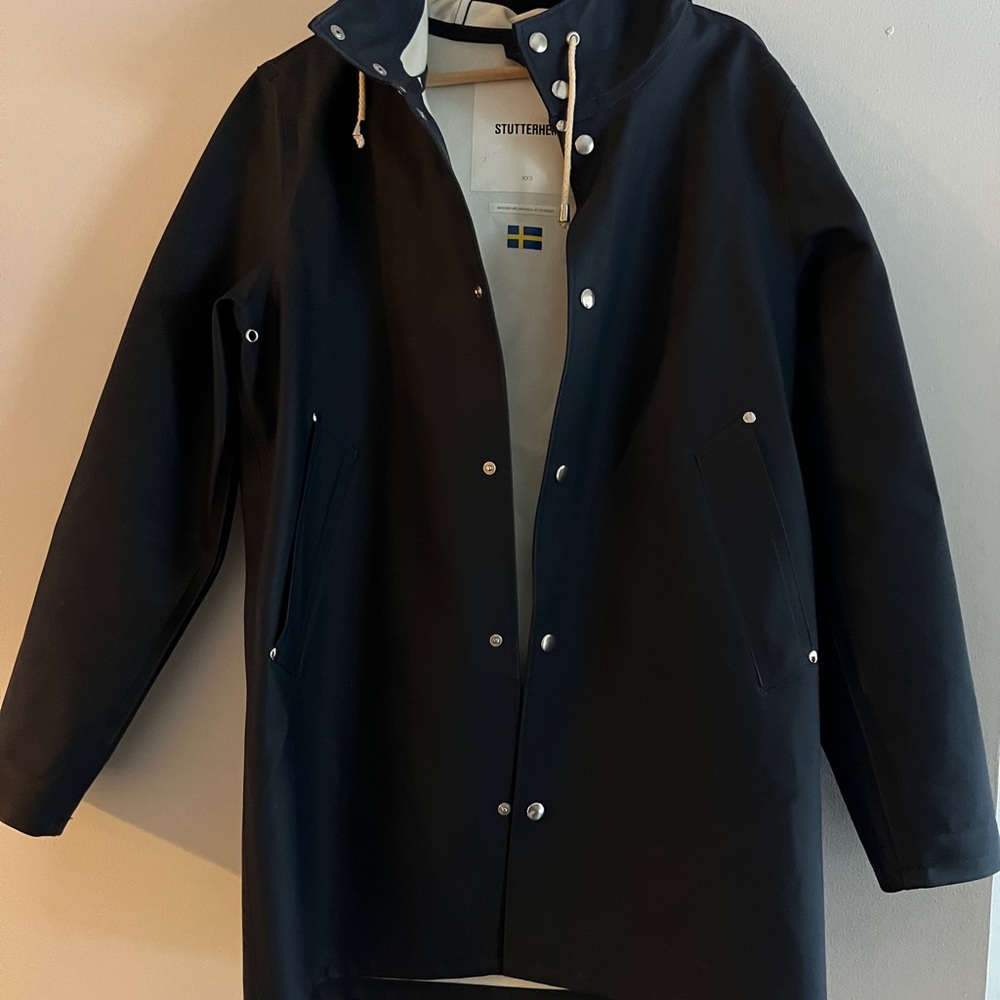 Stutterheim Navy Stockholm Raincoat - XXS